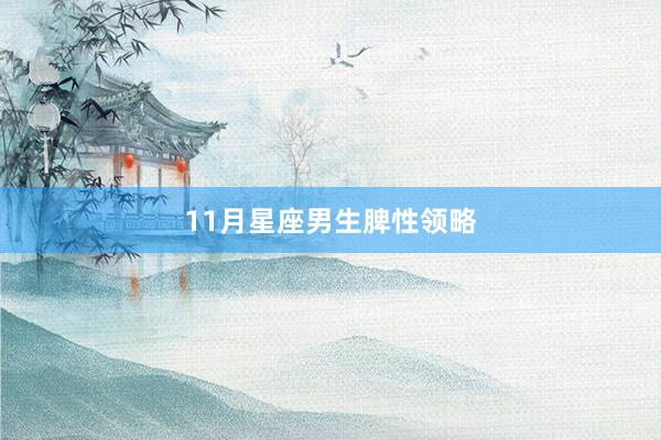 11月星座男生脾性领略